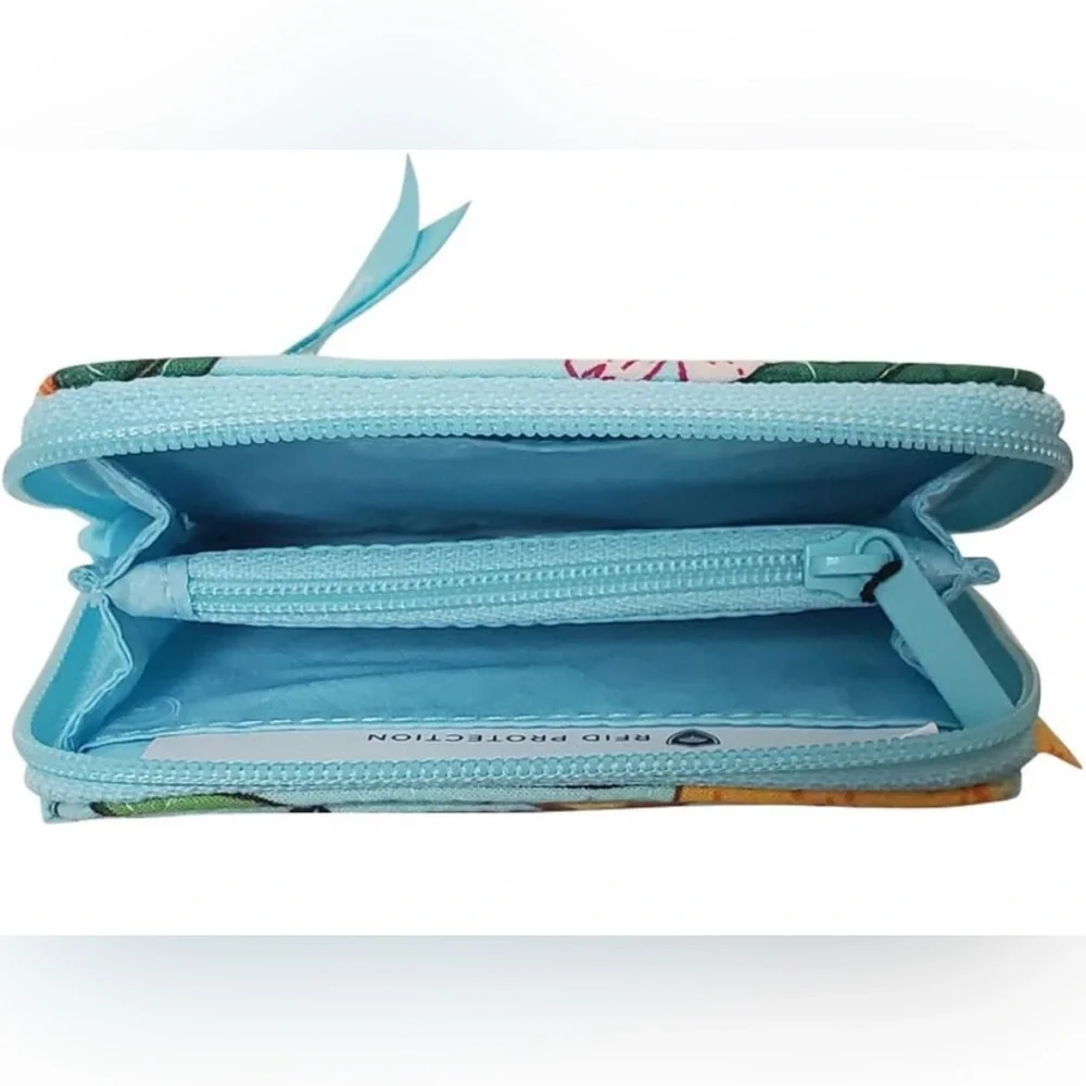 Vera Bradley | Petite Zip-Around Wallet w/RFID Protection | Lemon Grove | NWT - Picture 3 of 7